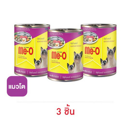 มีโอ อาหารแมวเปียก กระป๋อง รสซีฟู๊ดในเยลลี่ ขนาด 400 กรัม ( 3 กระป๋อง ) - มีโอ, อาหารแมว
