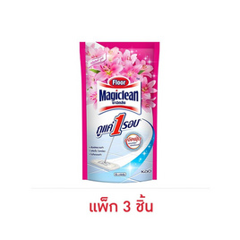 มาจิคลีน น้ำยาถูพื้น กลิ่นลิลลี่บูเก้ 400 มล. สีชมพู (แพ็ก 3 ชิ้น) - Magiclean, สินค้าใหม่ของใช้ภายในบ้าน