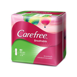 แคร์ฟรี แผ่นอนามัย บรีทเอเบิ้ล อโล (ห่อละ 40 ชิ้น) - Carefree, ซูเปอร์มาร์เก็ต