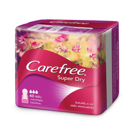 แคร์ฟรี แผ่นอนามัย ซุปเปอร์ดราย ไม่มีน้ำหอม (ห่อละ 40 ชิ้น) - Carefree, สุขภาพ