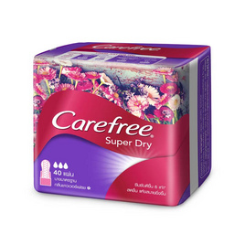 แคร์ฟรี แผ่นอนามัย ซุปเปอร์ดราย มีน้ำหอม (ห่อละ 40 ชิ้น) - Carefree, 7Online