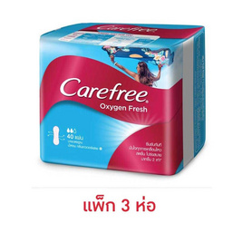 แคร์ฟรี แผ่นอนามัย ออกซิเจนเฟรช ชมพู (ห่อละ 40 ชิ้น) - Carefree, แผ่นอนามัย