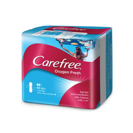 แคร์ฟรี แผ่นอนามัย ออกซิเจนเฟรช ชมพู (ห่อละ 40 ชิ้น) - Carefree, ผ้าอนามัย/แผ่นอนามัย