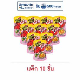 ซูเปอร์กรุบ บุกรูปกุ้งปรุงรสหม่าล่า รสโนริสาหร่าย 40 กรัม (แพ็ก 10 ชิ้น) - ซูเปอร์กรุบ, ขนมขบเคี้ยว