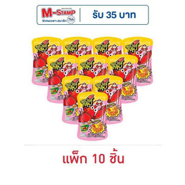 ซูเปอร์กรุบ บุกรูปกุ้งปรุงรสหม่าล่า รสโนริสาหร่าย 40 กรัม (แพ็ก 10 ชิ้น) - ซูเปอร์กรุบ, ขนมขบเคี้ยว