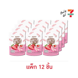 บิ๊กก้า มินิเวเฟอร์สอดไส้ครีมกลิ่นสตรอเบอร์รี่ 40 กรัม (แพ็ก 12 ชิ้น) - บิ๊กก้า, เวเฟอร์/เค้ก/พาย