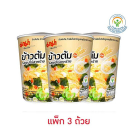 มาม่า ข้าวต้มคัพ รสซุปไข่สาหร่าย 40 กรัม (แพ็ก 3 ถ้วย) - มาม่า, เส้นก๋วยเตี๋ยวกึ่งสำเร็จรูป/บะหมีกึ่งสำเร็จรูป