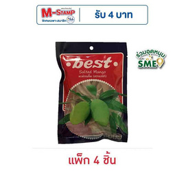 เบสท์ มะม่วงเค็ม 40 กรัม (แพ็ก 4 ชิ้น) - Best, ขนมขบเคี้ยว และช็อคโกแลต