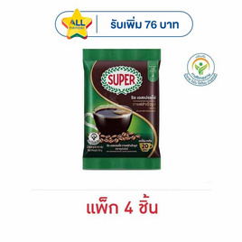 ซุปเปอร์ กาแฟสำเร็จรูป ริช เอสเปรซโซ่ 40 กรัม (แพ็ก 4 ชิ้น) - ซุปเปอร์กาแฟ, กาแฟคั่วบด
