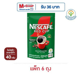 เนสกาแฟเรดคัพ เอสเปรสโซโรสต์ 40 กรัม แพ็ก 6 ถุง - Nescafe, M-Stamp แจกจัดหนัก