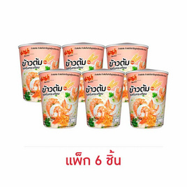 มาม่าข้าวต้มคัพ รสกุ้งกระเทียม 40 กรัม (แพ็ก 6 ชิ้น) - มาม่า, ซุปกึ่งสำเร็จรูป