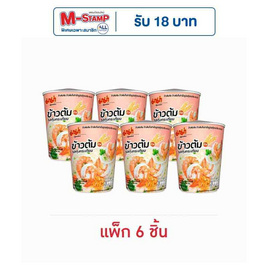 มาม่าข้าวต้มคัพ รสกุ้งกระเทียม 40 กรัม (แพ็ก 6 ชิ้น) - มาม่า, โจ๊ก/ข้าวตุ๋น/ข้าวต้ม