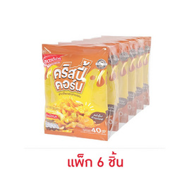 คริสปี้คอร์น ข้าวโพดอบกรอบ รสคาราเมล 40 กรัม (แพ็ก 6 ชิ้น) - Krispy Corn, สินค้าใหม่ขนมขบเคี้ยว และช็อคโกแลต