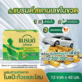 แบรนด์ ซุปไก่สกัด ผสมใบแปะก๊วยและโสม 42 มล. (แพ็ก 12 ขวด) - Brand's, ซุปไก่