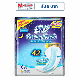 โซฟี คูลลิ่งเฟรช กลางคืนสลิมมีปีก 42ซม. (ห่อละ 6 ชิ้น) - Sofy, สำหรับผู้หญิง