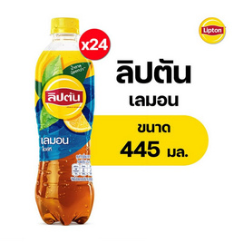 ลิปตัน เลมอน 445 มล. (ยกลัง 24 ขวด) - Lipton, ชาพร้อมดื่ม