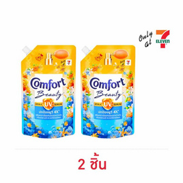 คอมฟอร์ท บิวตี้ ยูวี ปรับผ้านุ่ม สีฟ้า กลิ่นแดดยามเช้า & ดอกทรอปิคอล 450 มล. - Comfort, ผลิตภัณฑ์ทำความสะอาดผ้า