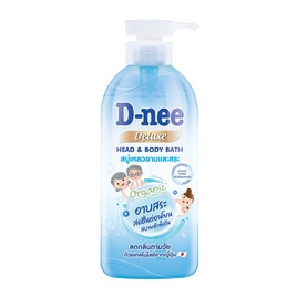 ดีนี่ ดีลักซ์ เฮด & บอดี้ บาธ สบู่เหลวอาบและสระ (สีฟ้า) 450 มล. - D-nee