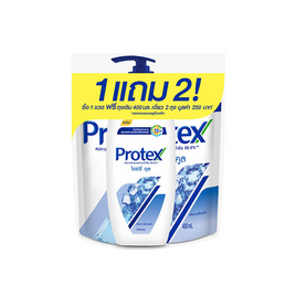 โพรเทคส์ ครีมอาบน้ำ ไอซ์ซี่คูล 450 มล. + ถุงเติม 400 มล. x 2 ถุง - Protex, ทำความสะอาดผิวกาย