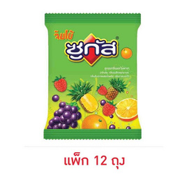 ซูกัส จัมโบ้ ลูกอมกลิ่นผลไม้แบบถุง 45 กรัม (แพ็ก 12 ถุง) - ซูกัส, ซูกัส