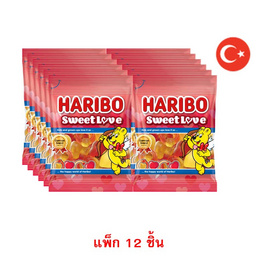 ฮาริโบ้ กัมมี่สวีทเลิฟกลิ่นสตรอเบอรี่ส้มเลมอน 45 กรัม (แพ็ก 12 ชิ้น) - ฮาริโบ้, เยลลี่/มาร์ชแมลโลว์