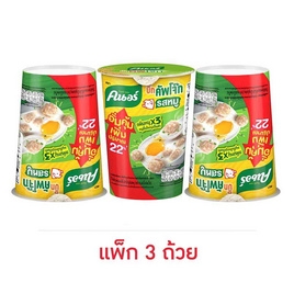 คนอร์บิ๊กคัพโจ๊กถ้วย รสหมู 45 กรัม (แพ็ก 3 ถ้วย) - คนอร์, Unilever official shop