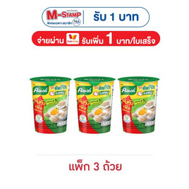 คนอร์บิ๊กคัพโจ๊กถ้วย รสหมู 45 กรัม (แพ็ก 3 ถ้วย) - คนอร์