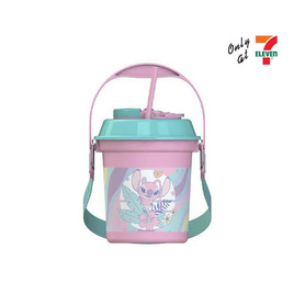 กระติกน้ำสติทช์พร้อมสายสะพาย 45oz. สีชมพู - 7-ELEVEN, อุปกรณ์บนโต๊ะอาหาร