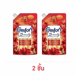 คอมฟอร์ท ปรับผ้านุ่ม บิวตี้ ออร่า เพอร์ฟูม ลิลลี่แดงและดอกฮิบิสคัส 470 มล. - Comfort, ผลิตภัณฑ์ทำความสะอาดผ้า