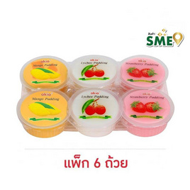 โอกิโอ พุดดิ้งสอดไส้วุ้นมะพร้าวรสผลไม้ 480 กรัม (แพ็ก 6 ถ้วย) - โอกิโอ, เยลลี่/มาร์ชแมลโลว์