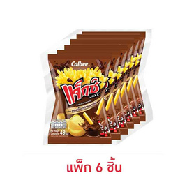 แจ็กซ์ มันฝรั่งแท่งทอดกรอบพร้อมซอสช็อกโกแลตดิป 48 กรัม (แพ็ก 6 ชิ้น) - แจ็กซ์, มันฝรั่ง