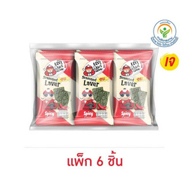 เถ้าแก่น้อย สาหร่ายอบ รสเผ็ด 4 กรัม (แพ็ก 6 ชิ้น) - เถ้าแก่น้อย, เถ้าแก่น้อย