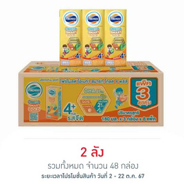 โฟร์โมสต์ โอเมก้า สมาร์ท โกลด์ 4 พลัส นม UHT รสจืด 180 มล (ยกลัง24กล่อง) - Foremost, เครื่องดื่ม