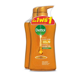 เดทตอล เจลอาบน้ำโกลด์คลาสสิคคลีนหัวปั๊ม 500 มิลลิลิตร (แพ็กคู่) - Dettol, Dettol