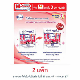 ไฮยีน ปรับผ้านุ่ม สีแดง 500 มล. (1 แพ็ก 3 ถุง) - Hygiene, น้ำยาปรับผ้านุ่ม