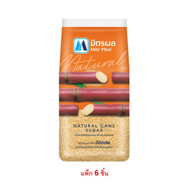 มิตรผล น้ำตาลอ้อยธรรมชาติ 500 กรัม (แพ็ก 6 ชิ้น) - มิตรผล, มิตรผล