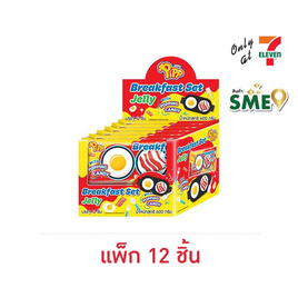 พิพ เจลลี่เซ็ทอาหารเช้า&ป๊อบปิ้งแคนดี้สตรอเบอร์รี่ 50 กรัม (แพ็ก 12 ชิ้น) - พิพ