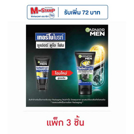 การ์นิเย่ เมน เทอร์โบร์ท ซูเปอร์ ดูโอ โฟม 50 มล. (แพ็ก 3 ชิ้น) - Garnier, ดูแลผิวหน้า