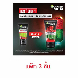 การ์นิเย่ เมน แอคโนไฟท์ แอนติ-แอคเน่ สครับ อิน โฟม 50 มล. (แพ็ก 3 ชิ้น) - Garnier, ทำความสะอาดผิวหน้า