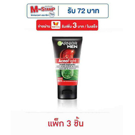 การ์นิเย่ เมน แอคโนไฟท์ แอนติ-แอคเน่ สครับ อิน โฟม 50 มล. (แพ็ก 3 ชิ้น) - Garnier, ทำความสะอาดผิวหน้า
