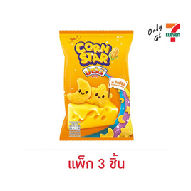 ปาร์ตี้ คอร์นสตาร์ ข้าวโพดอบกรอบ รสชีสซี่ชีส 50 กรัม (แพ็ก 3 ชิ้น) - ปาร์ตี้