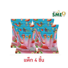 ไร่ทับทิมสยาม กล้วยสติ๊กตากเคลือบนมรสสตรอว์เบอร์รี 50 กรัม (แพ็ก 4 ชิ้น) - ไร่ทับทิมสยาม, ผลไม้อบแห้ง
