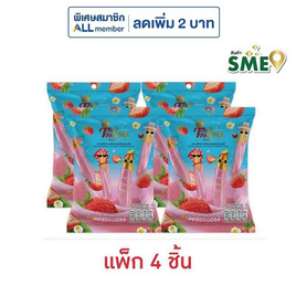 ไร่ทับทิมสยาม กล้วยสติ๊กตากเคลือบนมรสสตรอว์เบอร์รี 50 กรัม (แพ็ก 4 ชิ้น) - ไร่ทับทิมสยาม, ผลไม้อบแห้ง