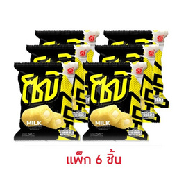 โซบิ ธัญพืชอบกรอบ รสนมสอดไส้ครีมรสนม 50 กรัม (แพ็ก 6 ชิ้น) - โซบิ