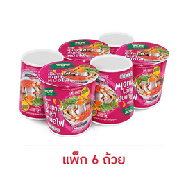 มังกรคู่เรดดี้วุ้นเส้นคัพ รสเย็นตาโฟต้มยำ 51 กรัม (แพ็ก 6 ถ้วย) - มังกรคู่, เครื่องปรุงรสและของแห้ง