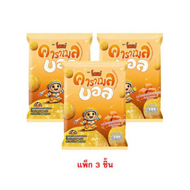 โดเน่ คาราเมลบอล ข้าวโพดผสมข้าวอบกรอบ 56 กรัม (แพ็ก 3 ชิ้น) - โดเน่, ขนมขบเคี้ยว