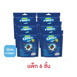 โอรีโอ มินิคุกกี้แซนวิชสอดไส้ครีมวานิลลา 58.4 กรัม (แพ็ก 6 ชิ้น) - โอรีโอ