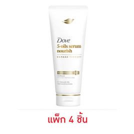 โดฟ ครีมนวดผม 5-ออยล์ เซรั่ม นอริช 120 มล. (แพ็ก 4 ชิ้น) - Dove, ผลิตภัณฑ์ดูแลเส้นผม