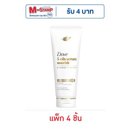 โดฟ ครีมนวดผม 5-ออยล์ เซรั่ม นอริช 120 มล. (แพ็ก 4 ชิ้น) - Dove, แชมพูและครีมนวดผม