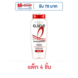 ลอรีอัล ปารีส เอลแซฟ แชมพู โททอลรีแพร์ 5 รีแพร์ริ่ง ฟื้นบำรุงผมเสีย 200 มล. (แพ็ก 4 ชิ้น) - Loreal, L'OREAL